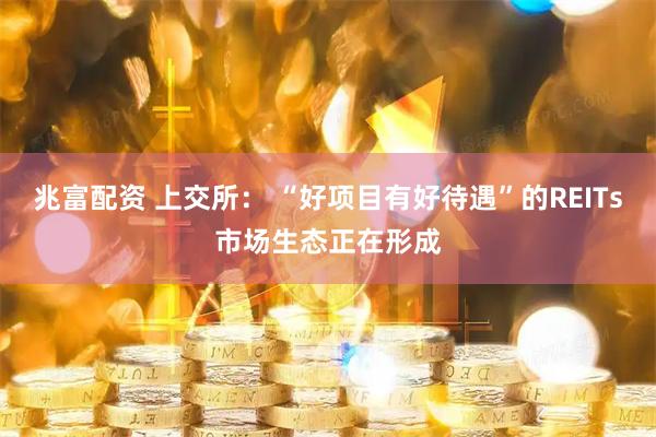 兆富配资 上交所： “好项目有好待遇”的REITs市场生态正在形成