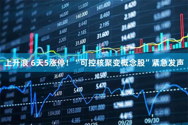 上升浪 6天5涨停！“可控核聚变概念股”紧急发声
